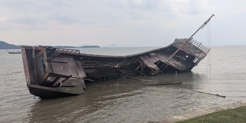 ...bevor sie 2020 durch ein Unwetter kenterte.