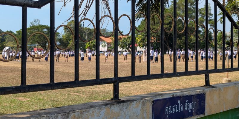 Grundschüler auf dem Campus